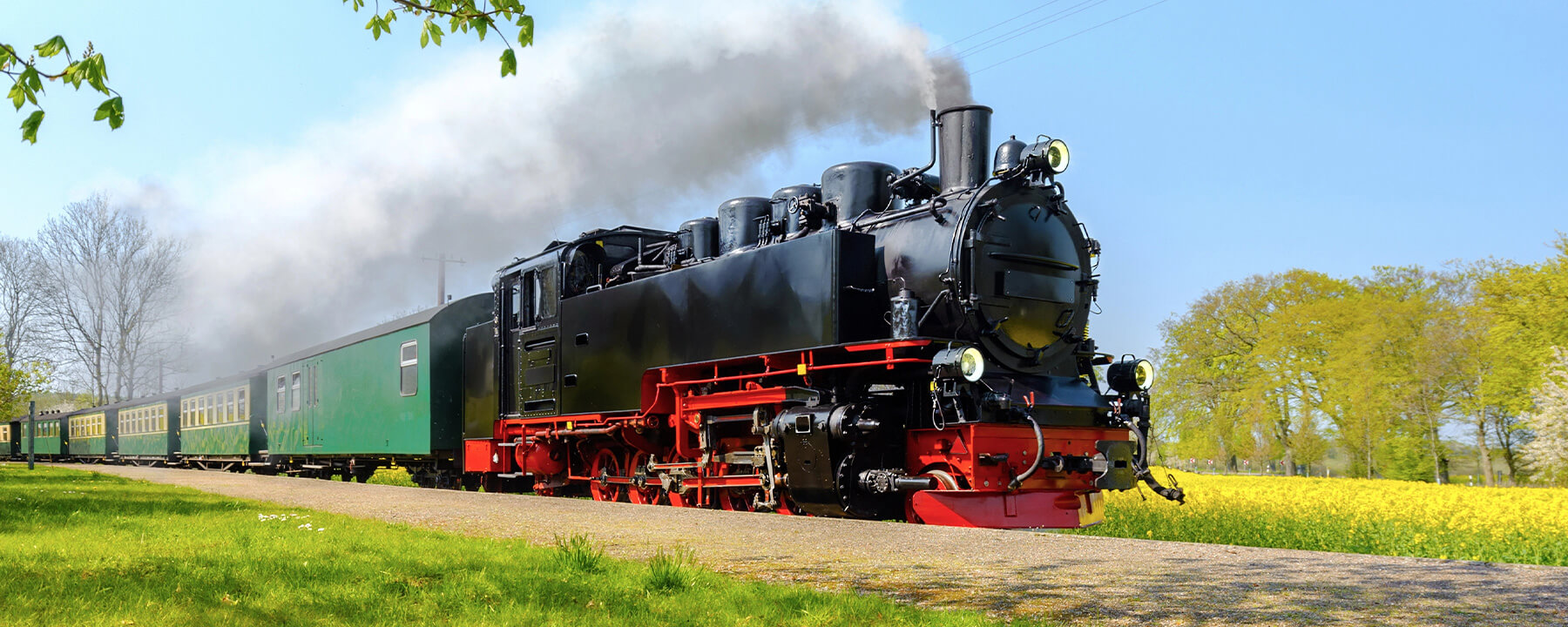 Der Rasende Roland ist eine historische Schmalspurbahn, die seit 1895 regelmäßig zwischen den Ostseebädern verkehrt