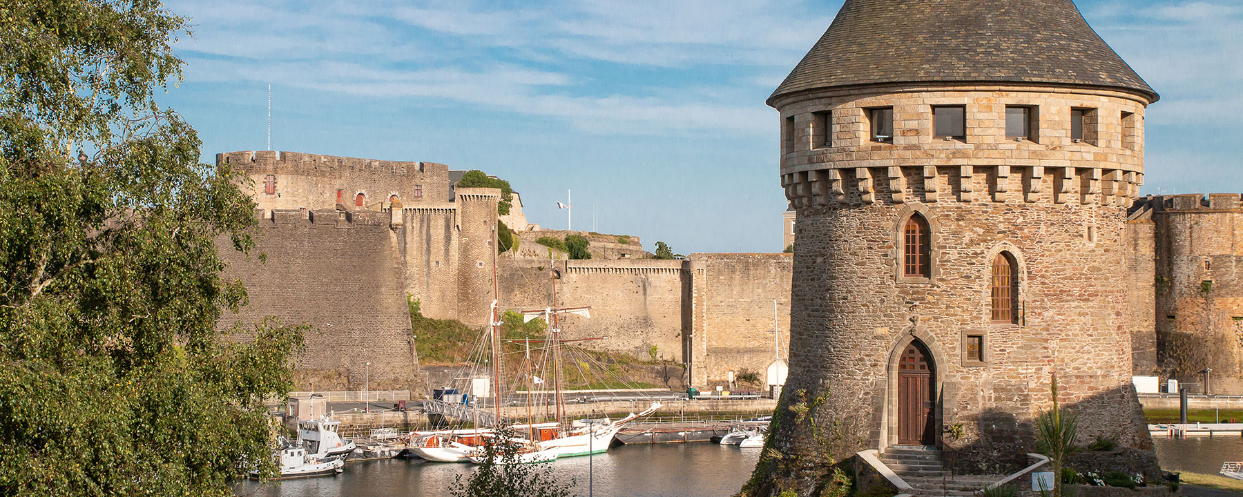 Blick auf den Hafen von Brest