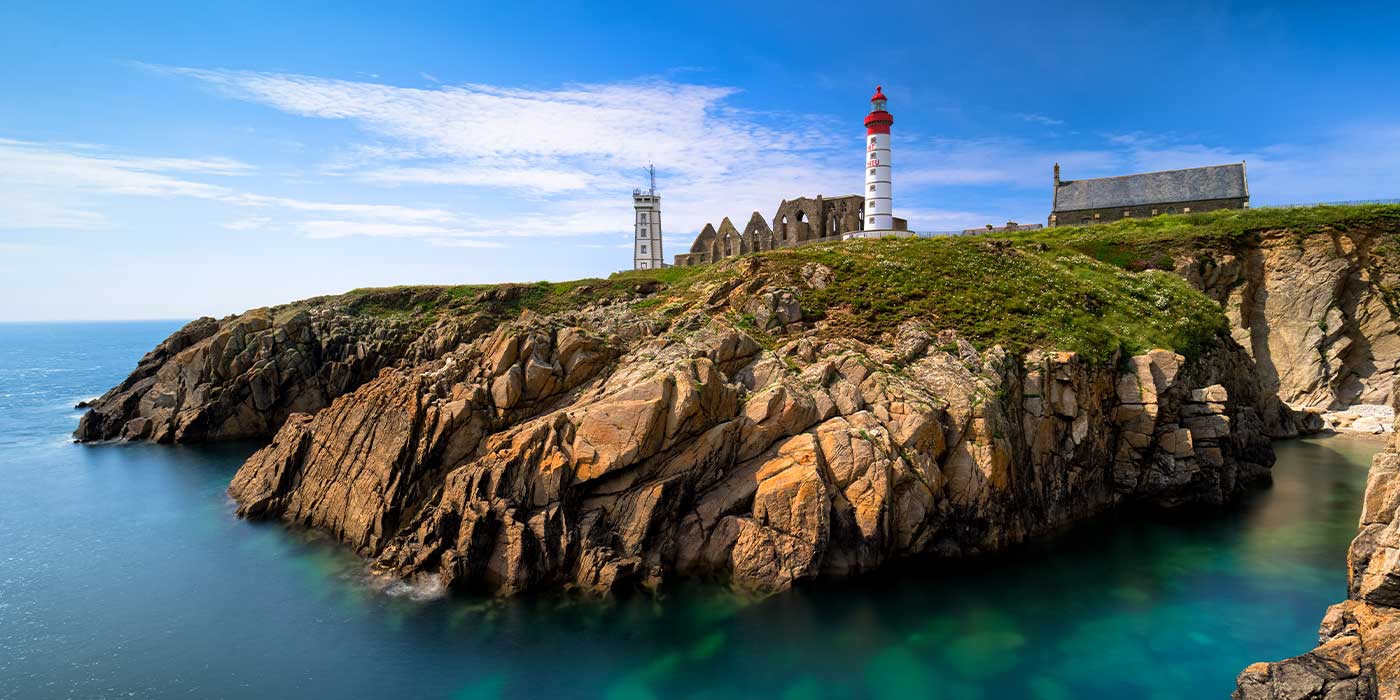 Das Kap Saint Mathieu nahe Plougonvelin mit dem markanten Leuchtturm