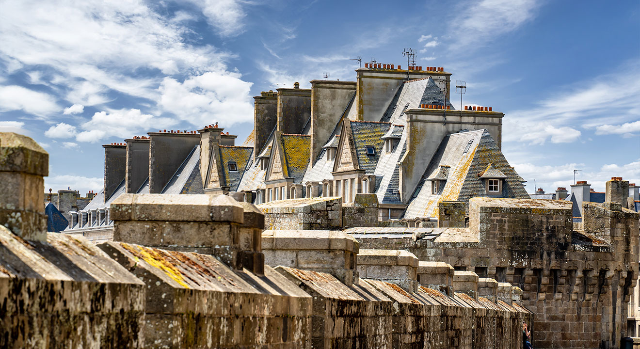 Blick auf die Altstadt Intra-Muros in Saint Malo