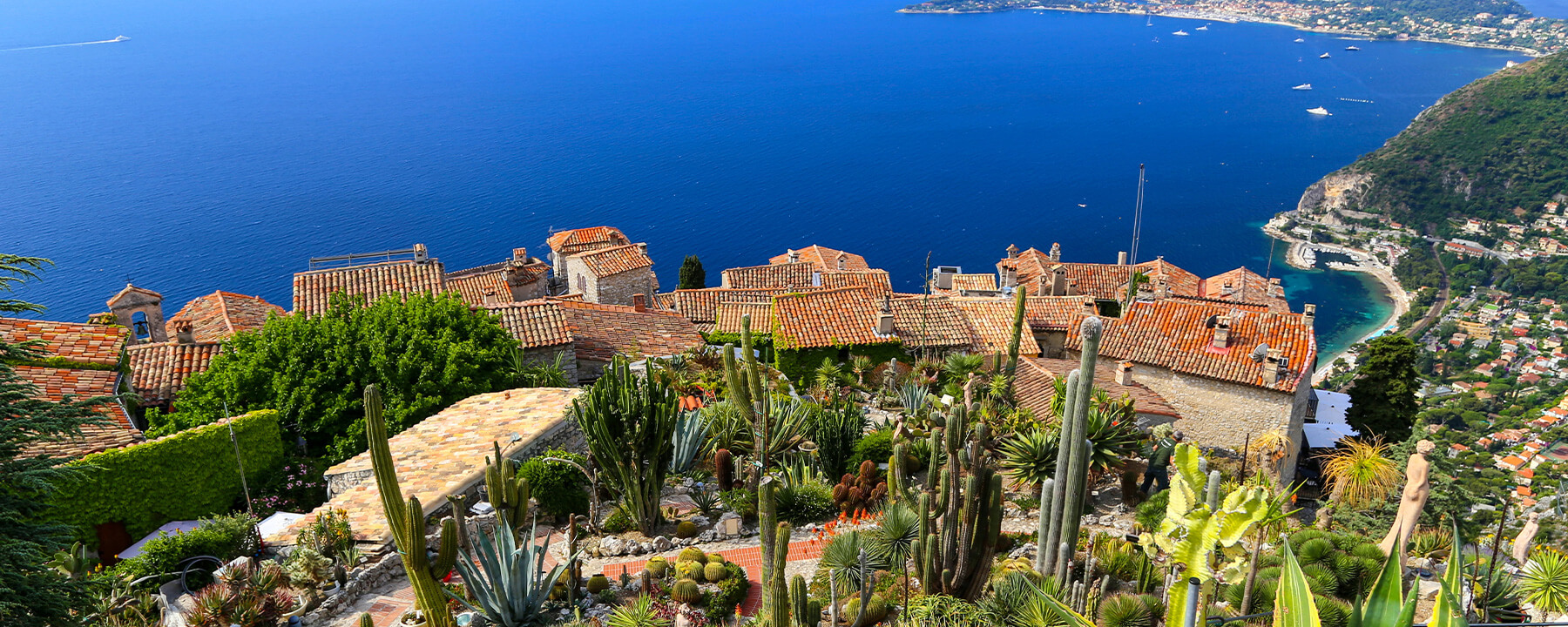 Der Botanische Garten bietet nicht nur eine faszinierende Sammlung exotischer Pflanzen, sondern einen spektakulären Panoramablick über die Côte d'Azur