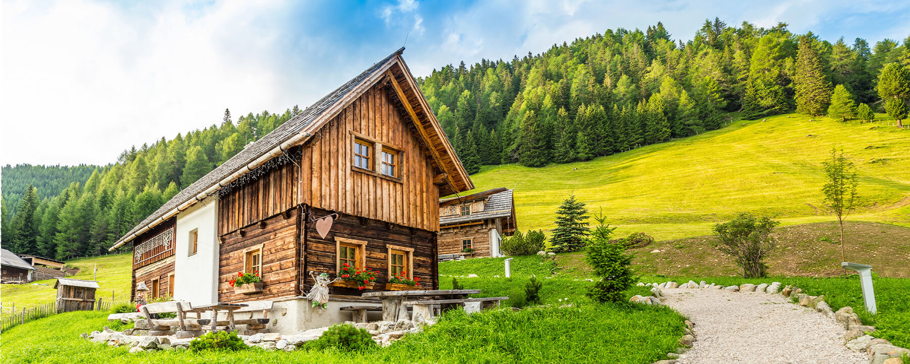 Die Almwiesen in Kärnten sind ein traditionsreiches Naturparadies, bedeckt mit Wildblumen und umgeben von den beeindruckenden Gipfeln der Alpen